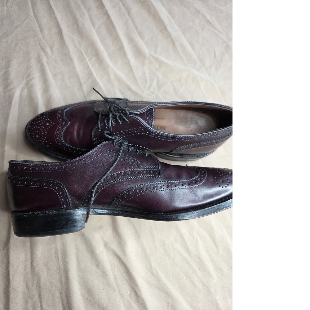 Allen Edmonds Concord Burgundy Leather Wingtip Oxford Mens Size 6.5D Dress - Picture 9 of 13